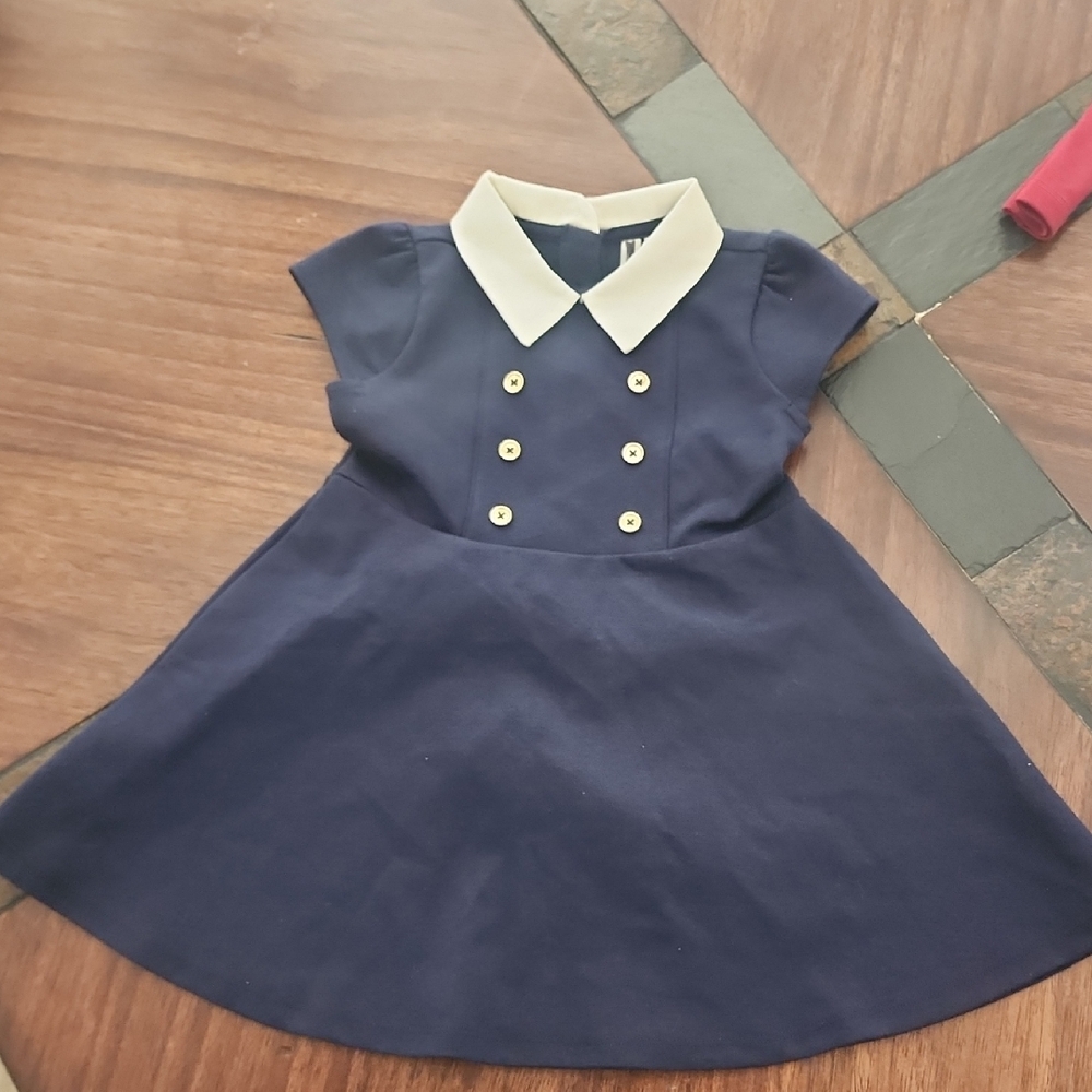 Janie & Jack Button Collared Ponte Dress Size 18 - 24 Months. NWOT!